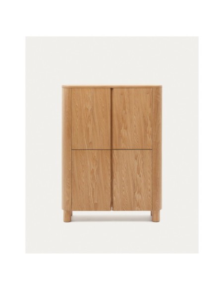Aparador alto Salaya de madera contrachapada de fresno FSC Mix Credit 100 x 134 cm - Kave Home