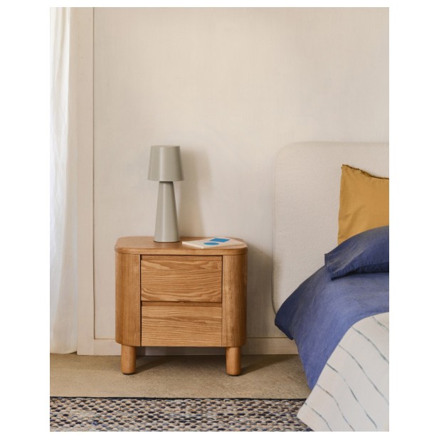 Mesita de noche Salaya de madera...