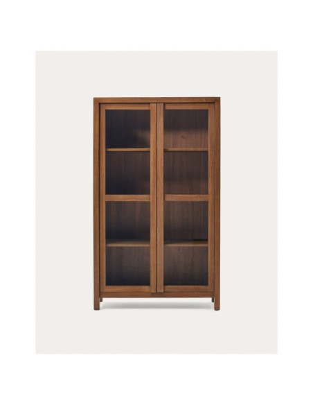 Vitrina Sashi de madera maciza de teca 110 x 185 cm - Kave Home