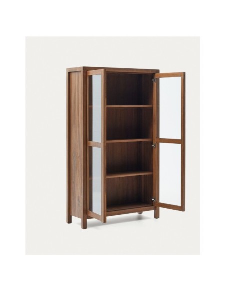 Vitrina Sashi de madera maciza de teca 110 x 185 cm - Kave Home