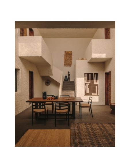 Mesa Sashi de madera maciza de teca 220 x 100 cm - Kave Home