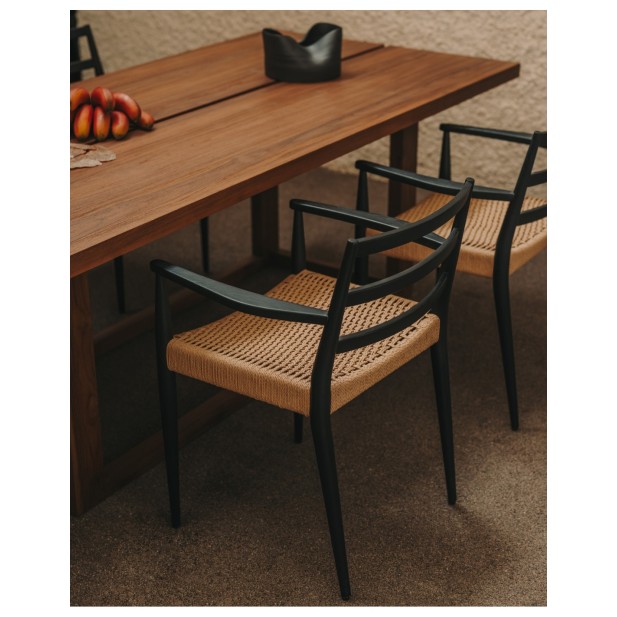 Mesa Sashi de madera maciza de teca...