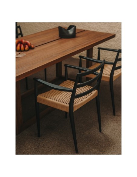 Mesa Sashi de madera maciza de teca 220 x 100 cm - Kave Home