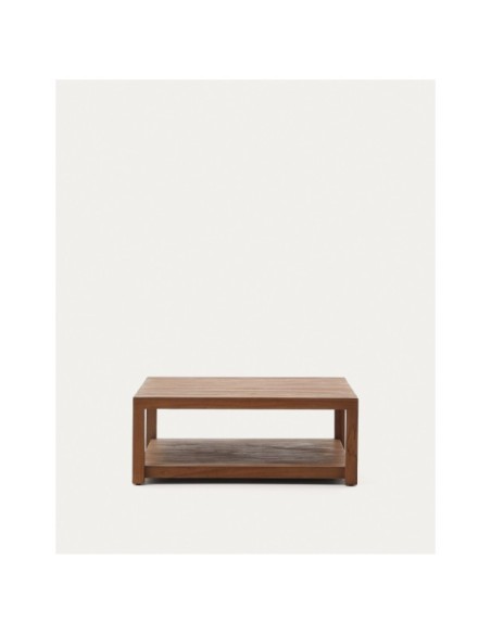 Mesa auxiliar Sashi de madera maciza de teca 90 x 90 cm - Kave Home