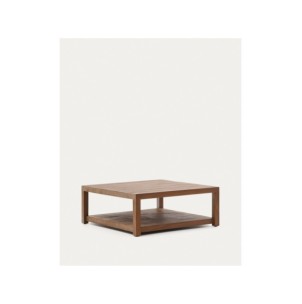 Mesa auxiliar Sashi de madera maciza de teca 90 x 90 cm -... 2