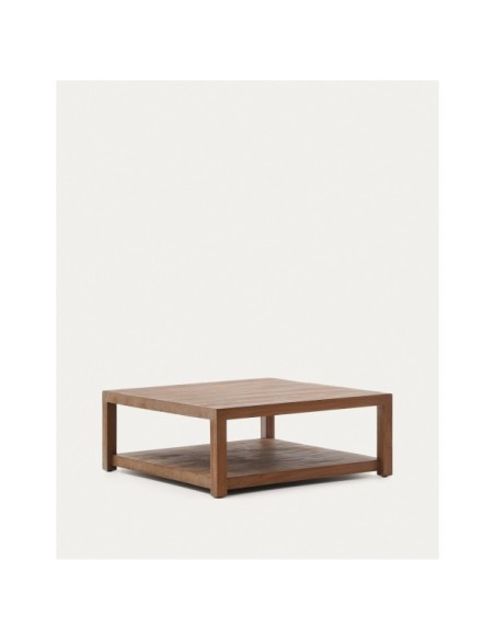 Mesa auxiliar Sashi de madera maciza de teca 90 x 90 cm - Kave Home