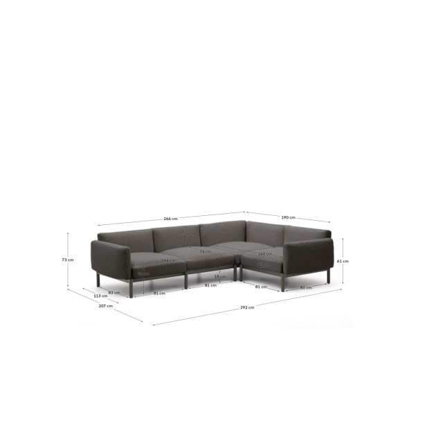 Sofá modular rinconero exterior...