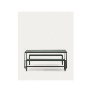 Set Sotil de 2 bancos y mesa de acero galvanizado con... 2