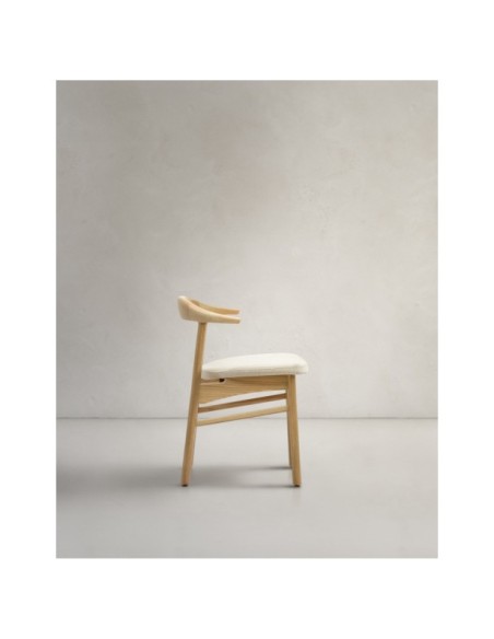 Silla desenfundable Timons de madera maciza de roble con acabado natural FSC Mix Credit - Kave Home