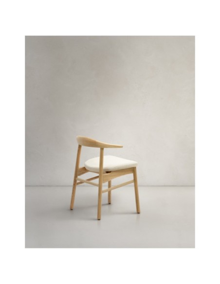 Silla desenfundable Timons de madera maciza de roble con acabado natural FSC Mix Credit - Kave Home