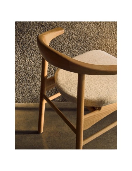 Silla desenfundable Timons de madera maciza de roble con acabado natural FSC Mix Credit - Kave Home