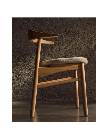 Silla desenfundable Timons de madera maciza de roble con acabado natural FSC Mix Credit - Kave Home