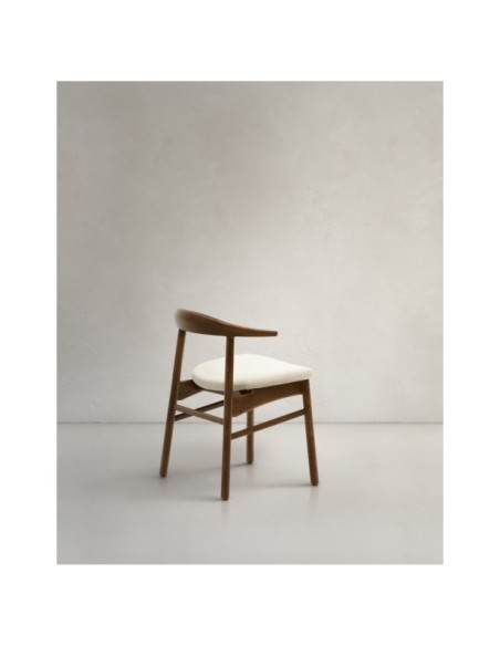 Silla desenfundable Timons madera maciza de roble con acabado nogal FSC Mix Credit - Kave Home