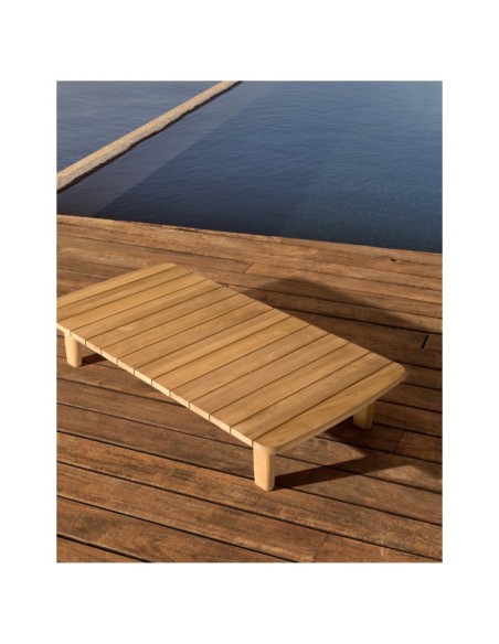 Mesa de centro Tirant de madera maciza de teca FSC 100% 140 x 70 cm - Kave Home