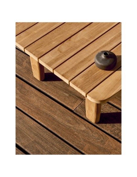 Mesa auxiliar Tirant de madera maciza de teca FSC 100% 70 x 70 cm - Kave Home