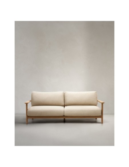 Sofá Tirant 3 plazas de madera maciza de teca 212 cm FSC 100% - Kave Home