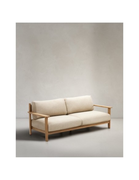 Sofá Tirant 3 plazas de madera maciza de teca 212 cm FSC 100% - Kave Home