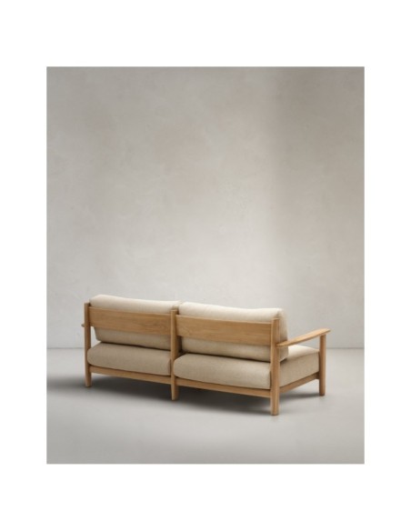 Sofá Tirant 3 plazas de madera maciza de teca 212 cm FSC 100% - Kave Home