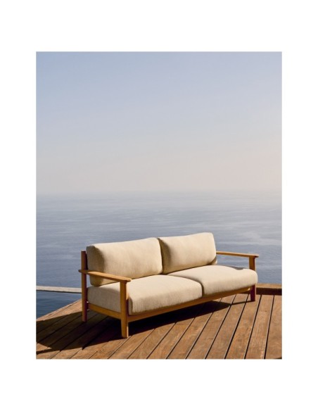 Sofá Tirant 3 plazas de madera maciza de teca 212 cm FSC 100% - Kave Home