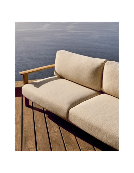Sofá Tirant 3 plazas de madera maciza de teca 212 cm FSC 100% - Kave Home