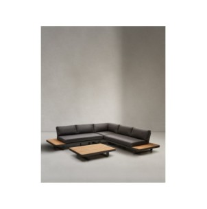 Set Tosqueta sofá rinconero 5 plazas y mesa de aluminio y... 2