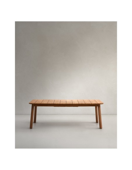 Mesa extensible de exterior Turqueta de madera maciza de teca  220 (294) x 100 cm FSC 100% - Kave Home