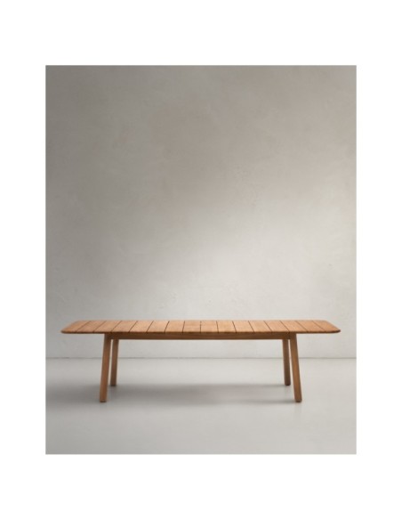 Mesa extensible de exterior Turqueta de madera maciza de teca  220 (294) x 100 cm FSC 100% - Kave Home