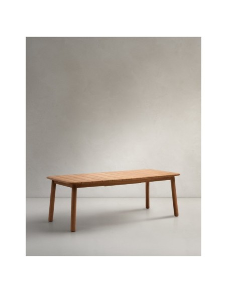 Mesa extensible de exterior Turqueta de madera maciza de teca  220 (294) x 100 cm FSC 100% - Kave Home