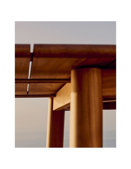 Mesa extensible de exterior Turqueta de madera maciza de teca  220 (294) x 100 cm FSC 100% - Kave Home