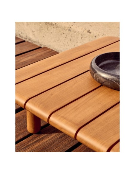 Mesa de centro Turqueta de madera maciza de teca 140 x 70 cm FSC 100% - Kave Home