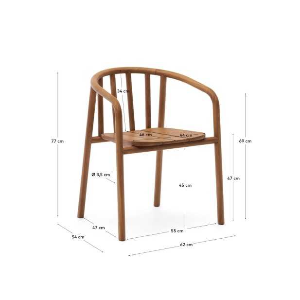 Silla apilable exterior Turqueta de...