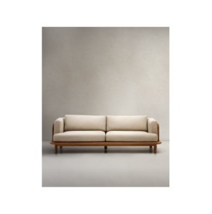 Sofá Turqueta de 3 plazas de madera maciza de teca 230 cm...