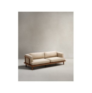 Sofá Turqueta de 3 plazas de madera maciza de teca 230 cm... 2