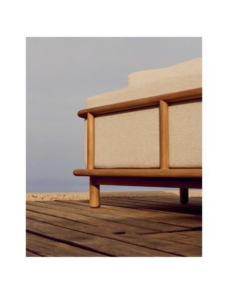 Sofá Turqueta de 3 plazas de madera maciza de teca 230 cm FSC 100% - Kave Home