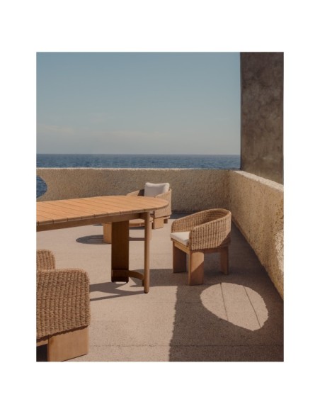 Mesa Xoriguer de madera maciza de eucalipto 280 x 110 cm FSC 100% - Kave Home