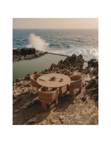 Mesa redonda Xoriguer de madera maciza de eucalipto Ø140 cm FSC 100% - Kave Home