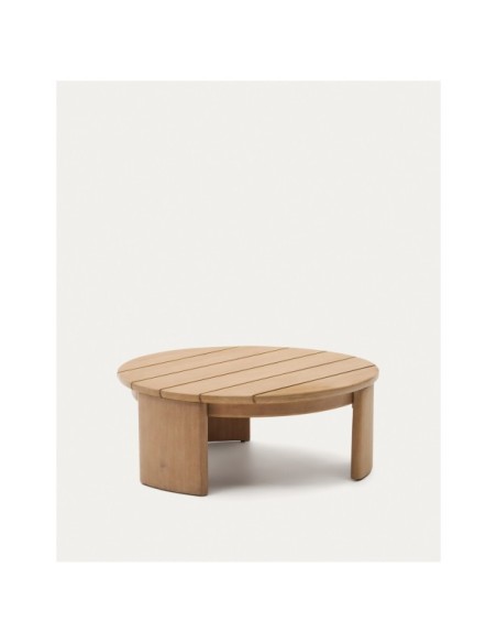 Mesa de centro Xoriguer de madera maciza de eucalipto Ø90 cm FSC 100% - Kave Home