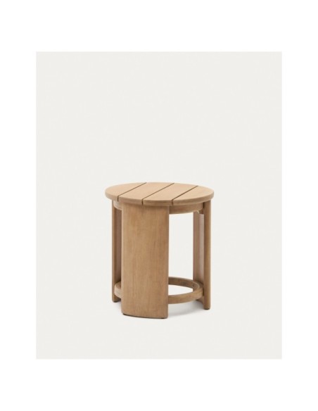 Mesa auxiliar Xoriguer de madera maciza de eucalipto Ø56 cm FSC 100% - Kave Home