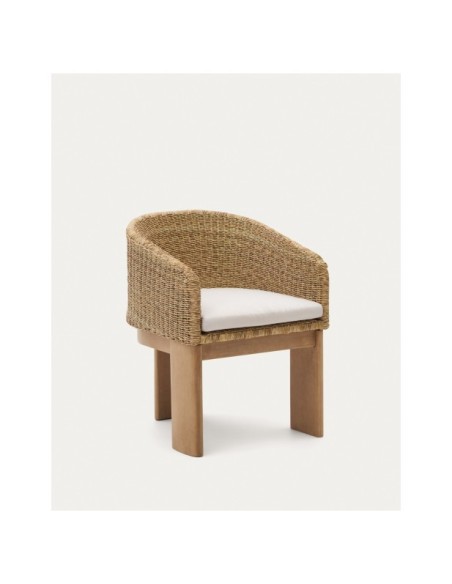 Silla Xoriguer de ratán sintético y madera maciza de eucalipto FSC 100% - Kave Home