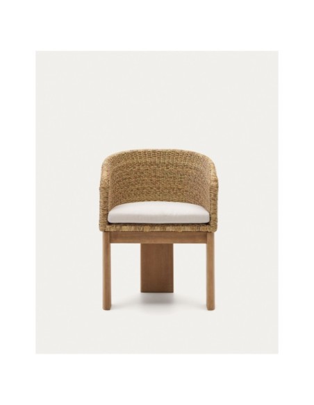 Silla Xoriguer de ratán sintético y madera maciza de eucalipto FSC 100% - Kave Home