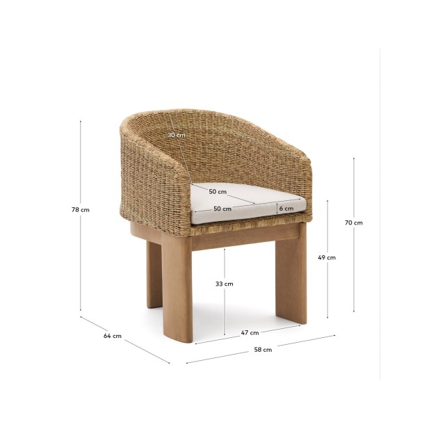 Silla Xoriguer de ratán sintético y...