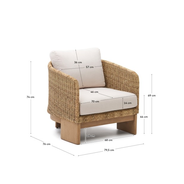 Butaca Xoriguer de ratán sintético y...