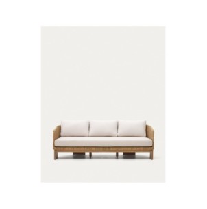 Sofá Xoriguer de 3 plazas de ratán sintético y madera...