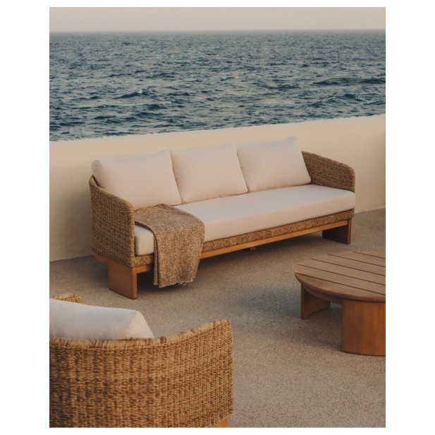 Sofá Xoriguer de 3 plazas de ratán...