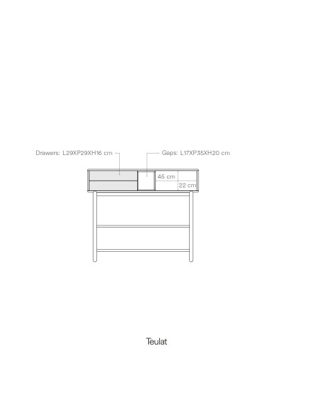 Consola CORVO, Gris Antracita - Teulat; Vackart; 15971_TE