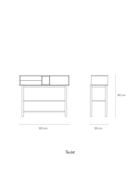 Consola CORVO, Gris Perla - Teulat
