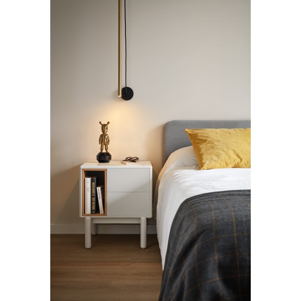 Mesita de Noche CORVO, Crema - Teulat