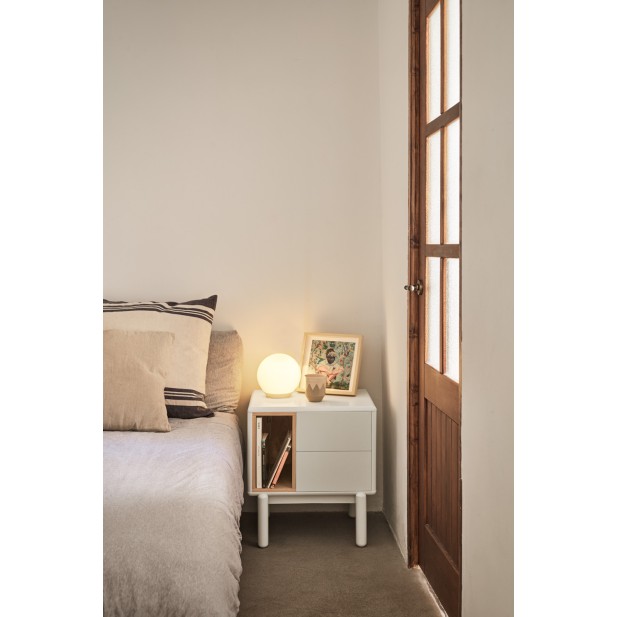 Mesita de Noche CORVO, Crema - Teulat