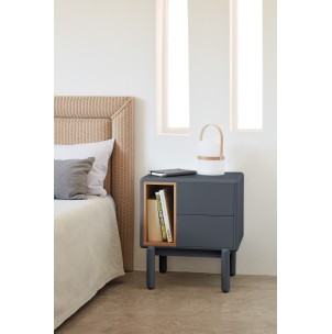 Mesita de Noche CORVO, Gris Antracita - Teulat; Vackart; 15970_TE 2