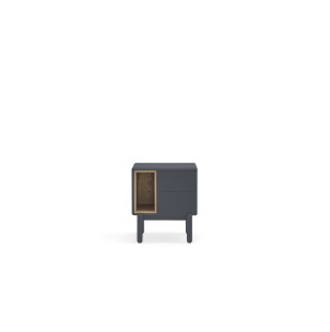 Mesita de Noche CORVO, Gris Antracita - Teulat; Vackart; 15970_TE